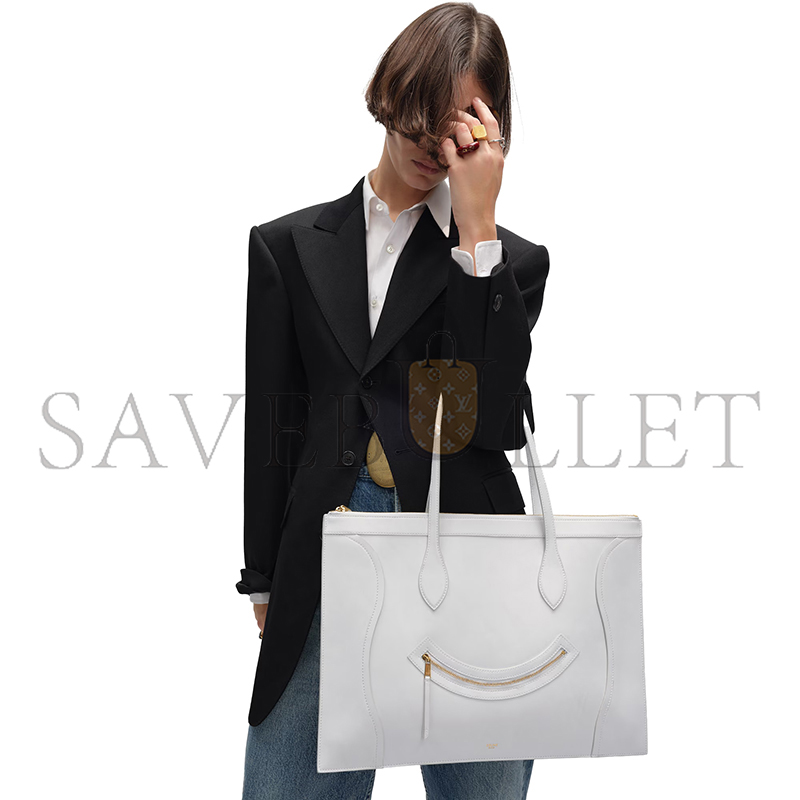 CELINE FLAT CABAS NEW LUGGAGE IN GLOSSY CALFSKIN 123963GW4.01BC (44.5*31.5*0.5cm)